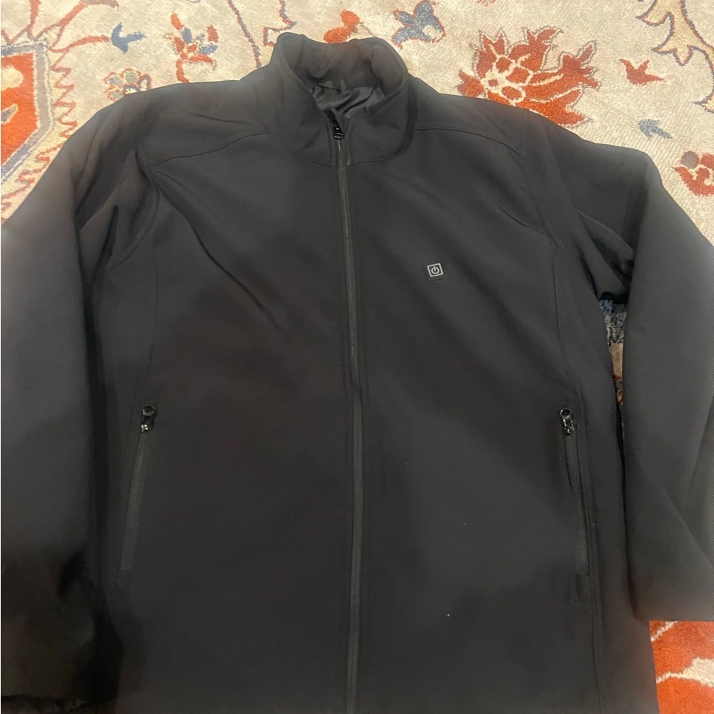 Men's Black Softshell Jacket Large - image 1